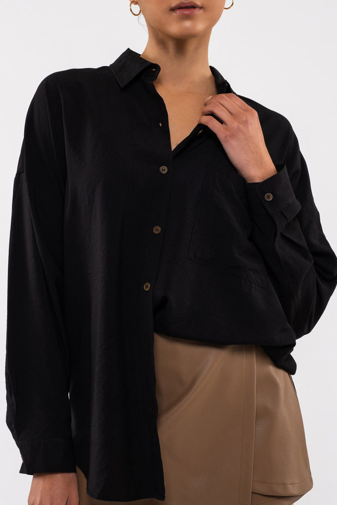 
            
                Load image into Gallery viewer, Collared Button Down - Black
            
        