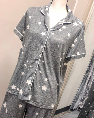 Star Gazer - Button Up Sleep Shirt