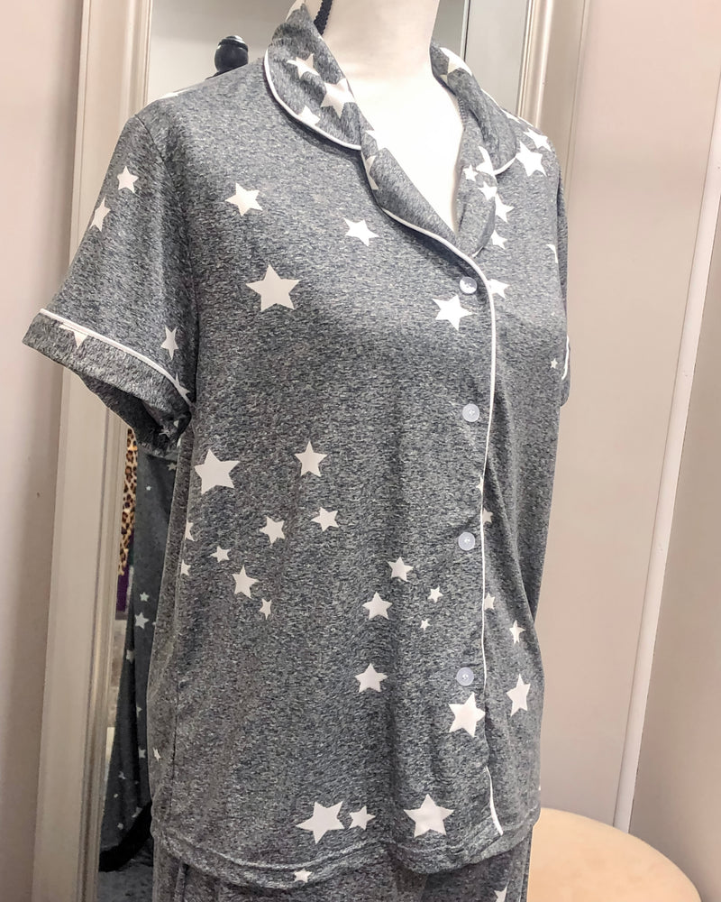 Star Gazer - Button Up Sleep Shirt