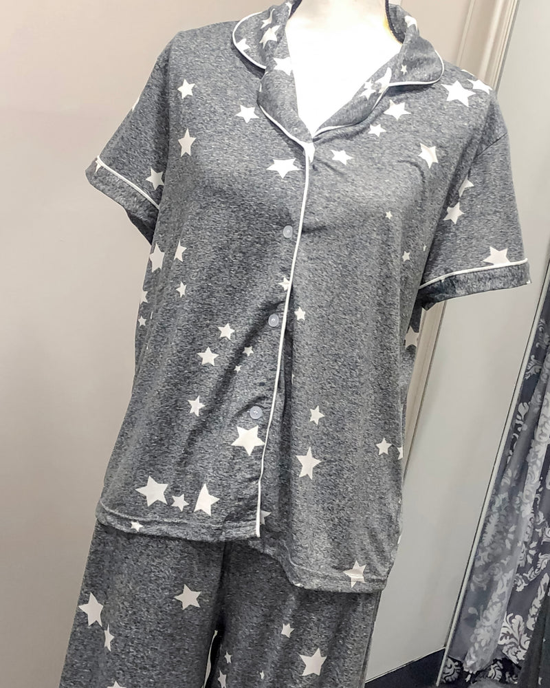 Star Gazer - Button Up Sleep Shirt
