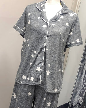 Star Gazer - Button Up Sleep Shirt