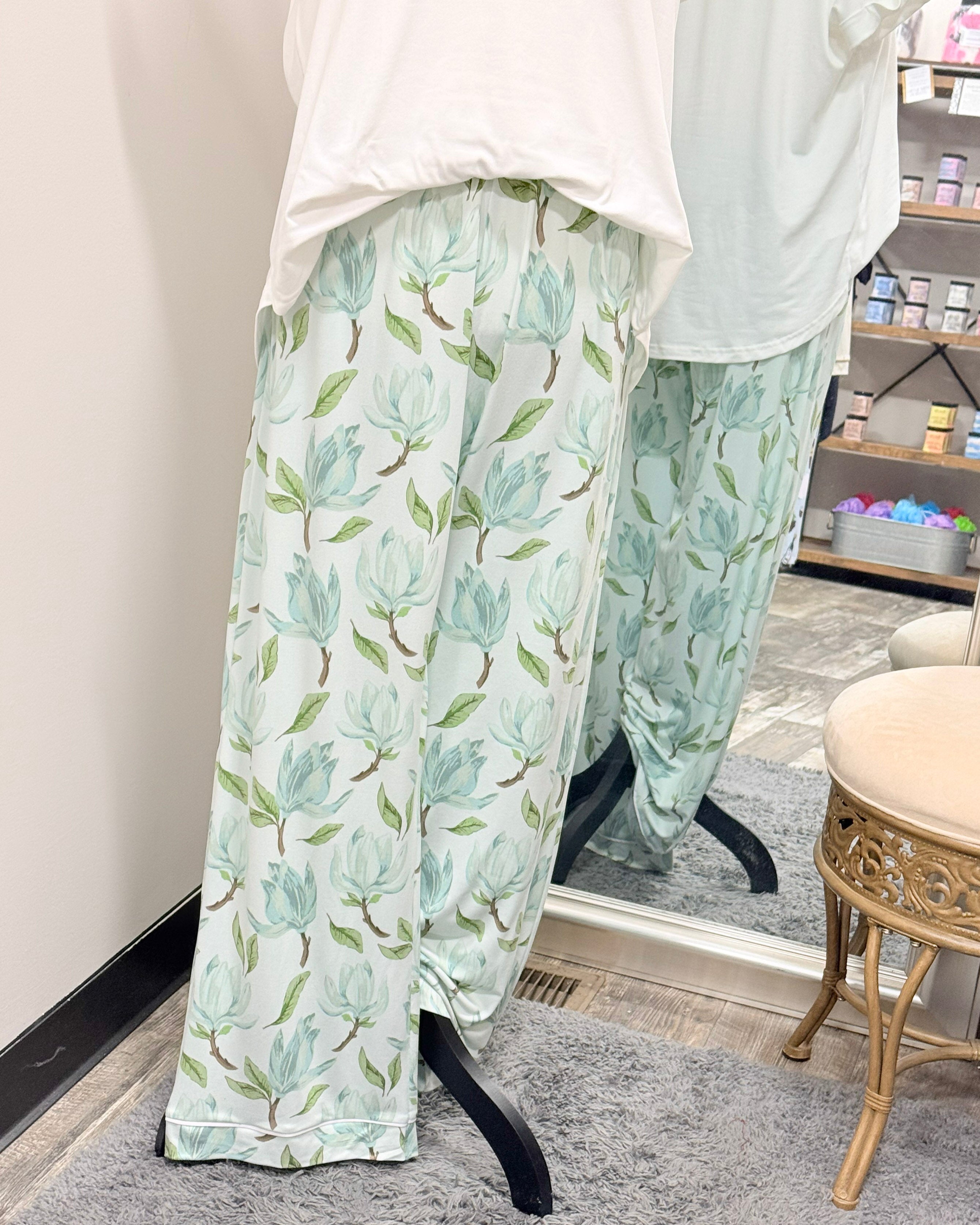 Audrey - Sleep Pants Aqua – Rachel Rene