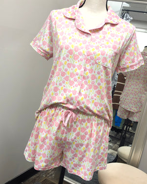 Tulip Fields - Button Up Sleep Shirt