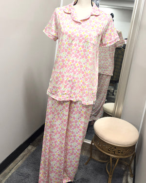 Tulip Fields - Button Up Sleep Shirt