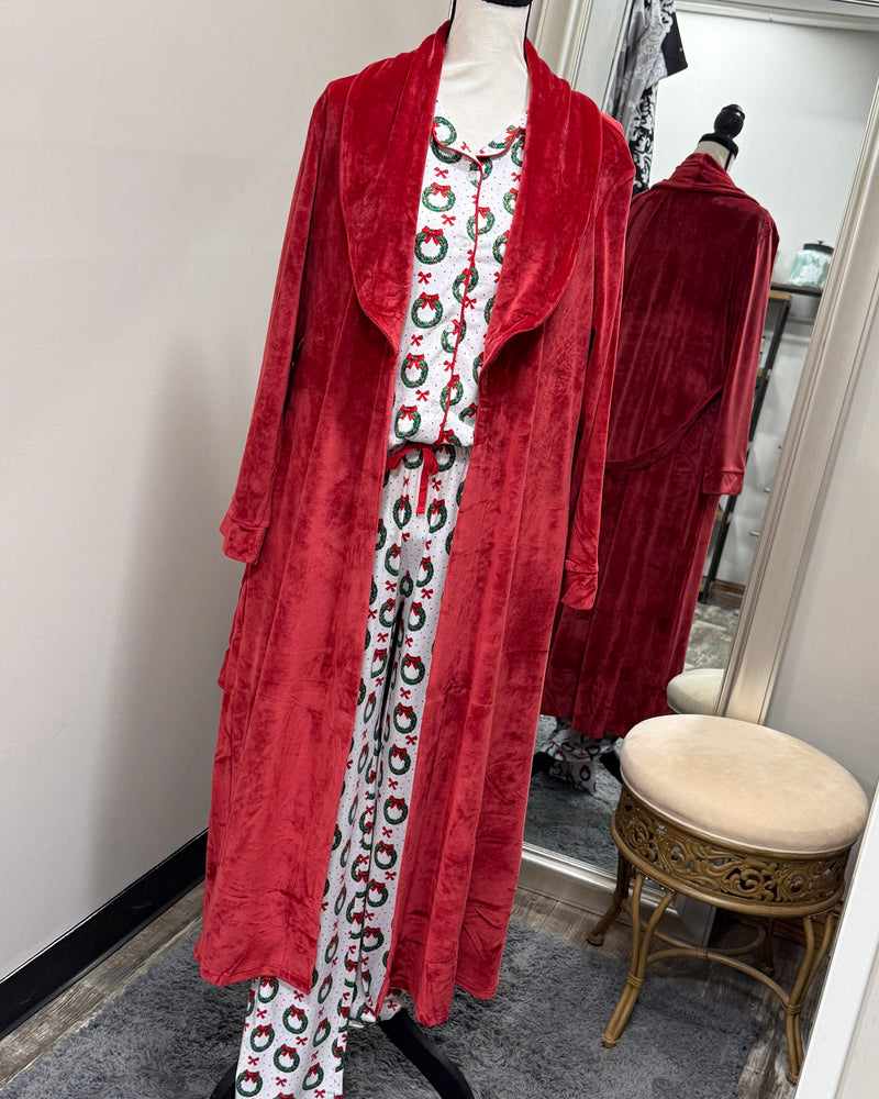 Classic Harbin Robe - Dark Red
