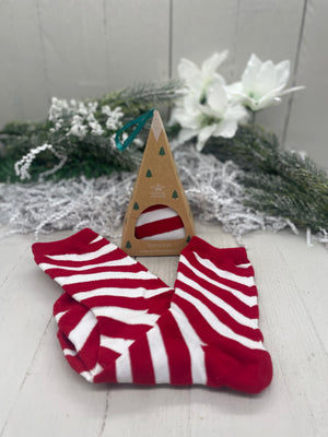 
            
                Load image into Gallery viewer, Kid&amp;#39;s Ornament Socks - Candy Stripe
            
        