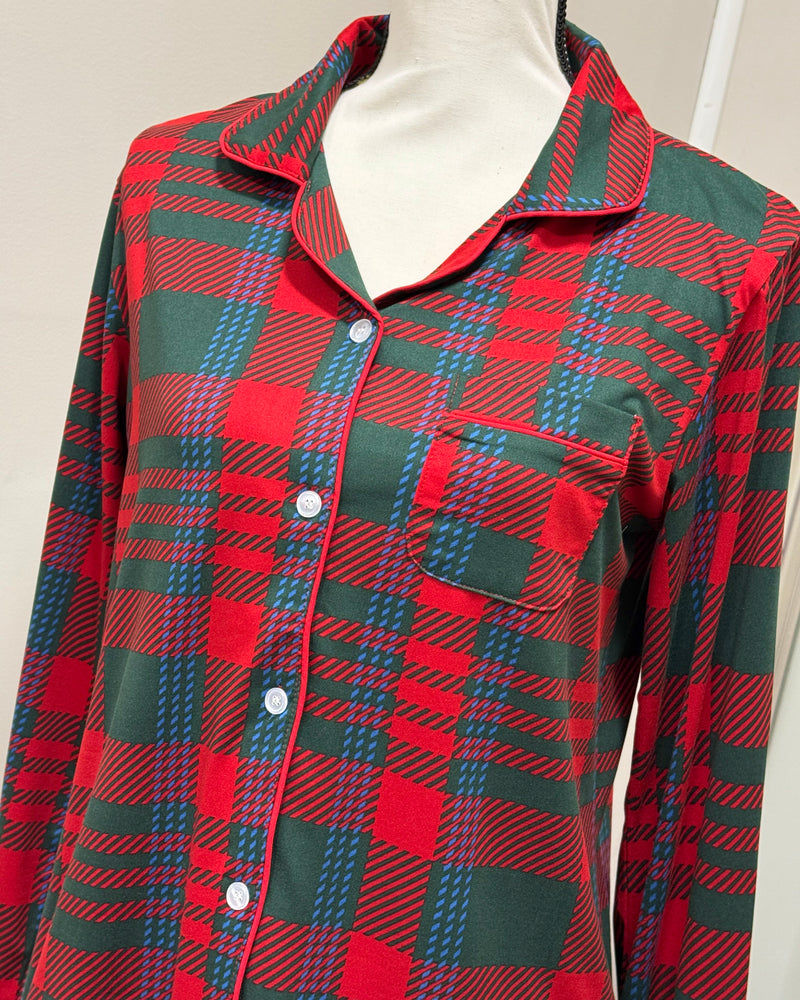 Telluride Plaid - Button Up Sleep Shirt