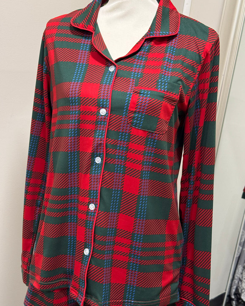 Telluride Plaid - Button Up Sleep Shirt