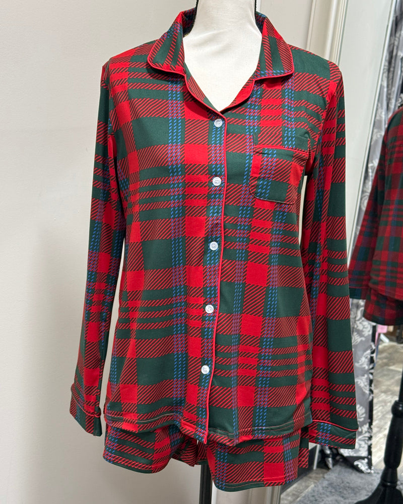 Telluride Plaid - Button Up Sleep Shirt