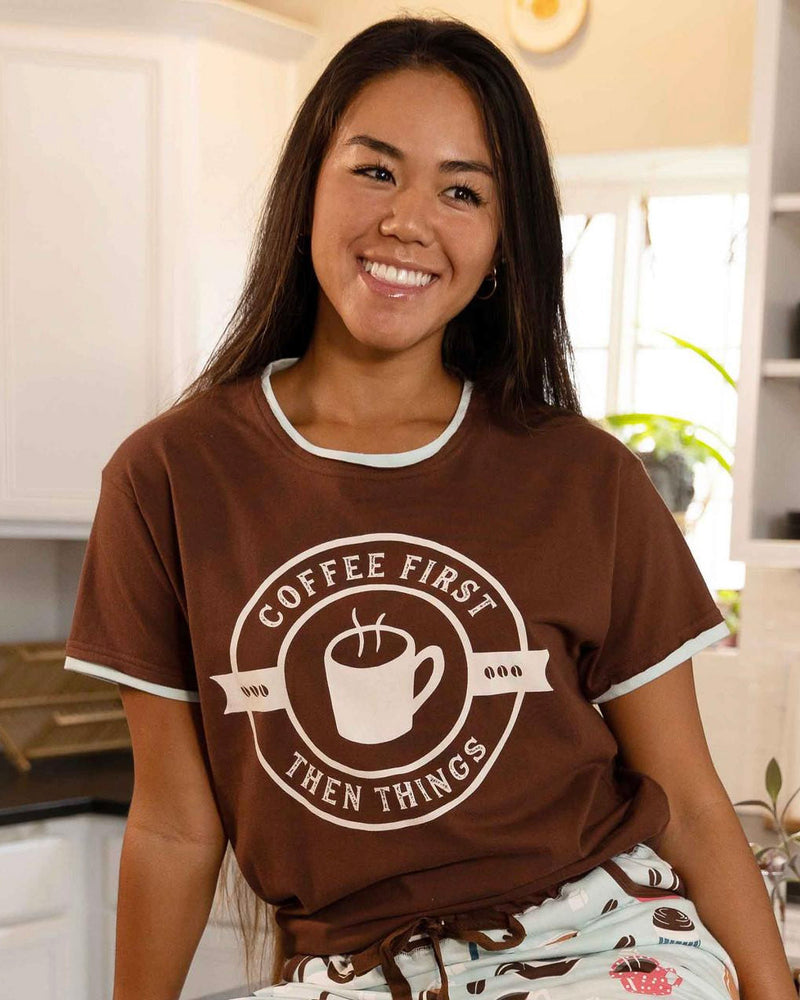 Coffee First - Pajama Top