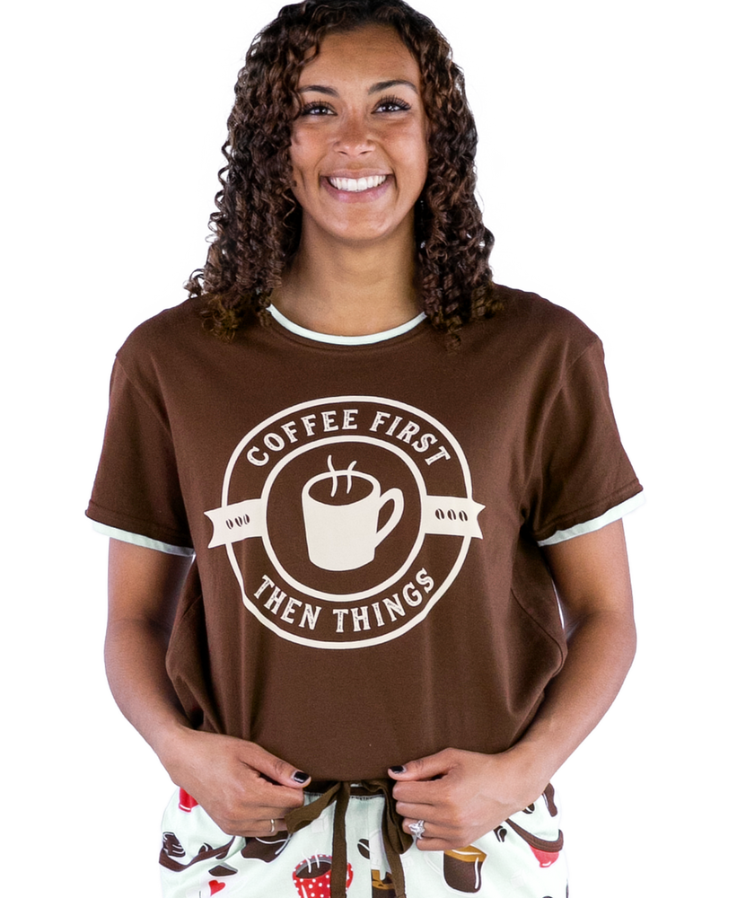 Coffee First - Pajama Top