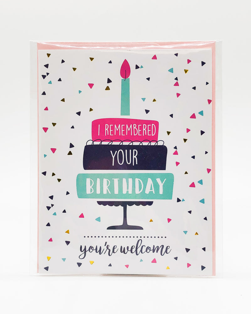 I Remembered Your Birthday