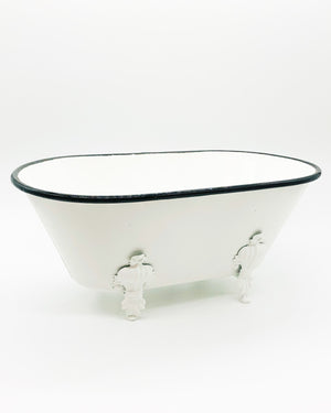 Black & White Enamel Large Bathtub