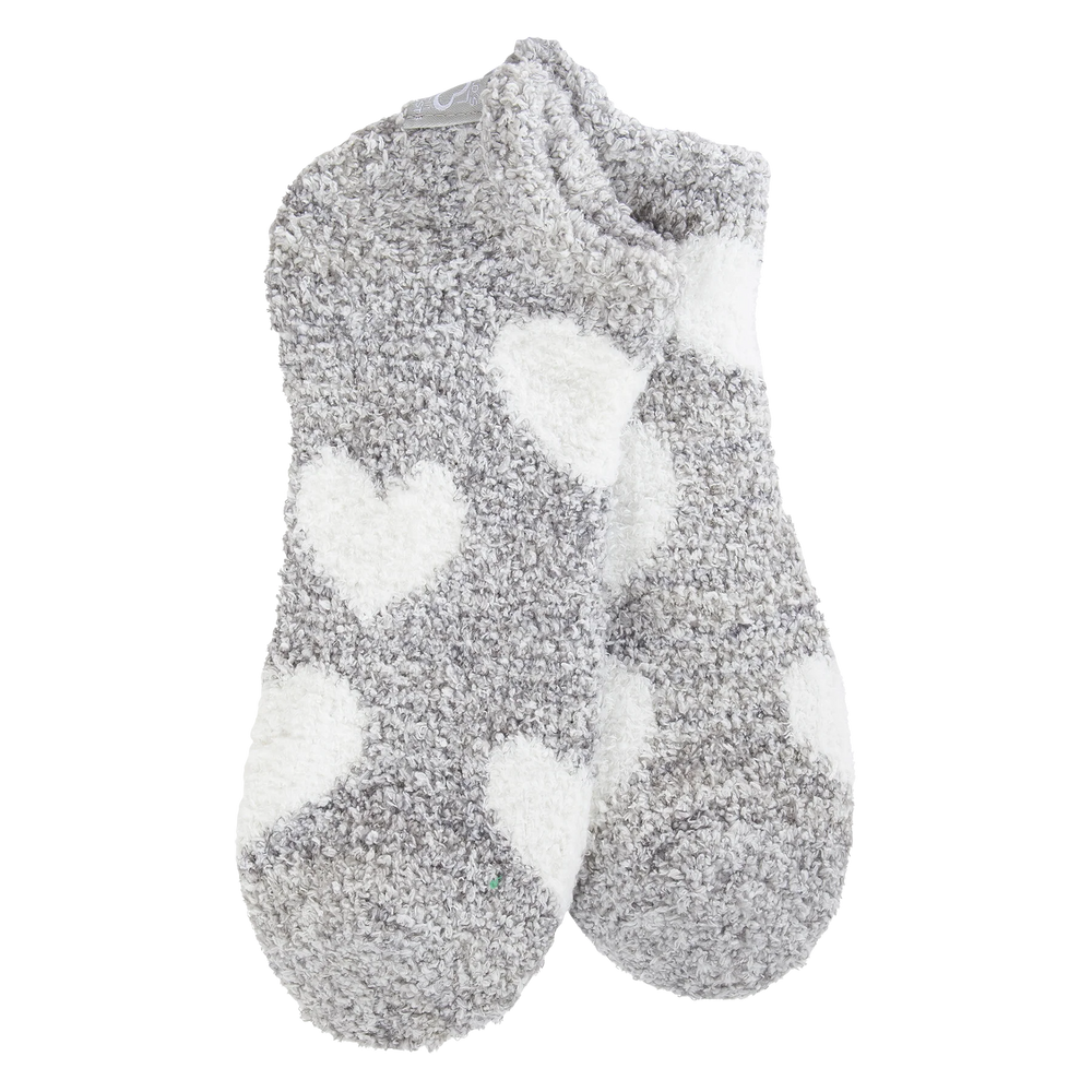 World's Softest Socks - Heart Silver