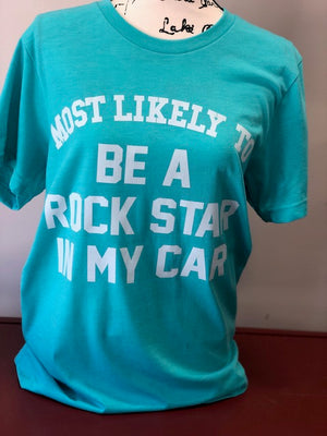 Rock Star Graphic Tee - Sea Green