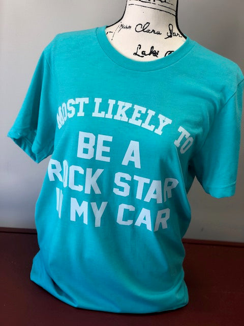 Rock Star Graphic Tee - Sea Green