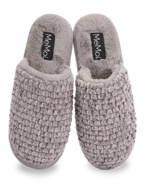 Women's Woven Chenille Textured Hard Bottomed Slippers