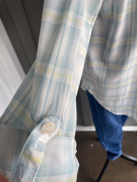 Button Up Spring Flannel - Ivory Multi