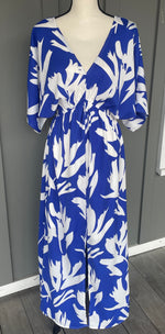 Royal Blue/Floral Maxi Dress