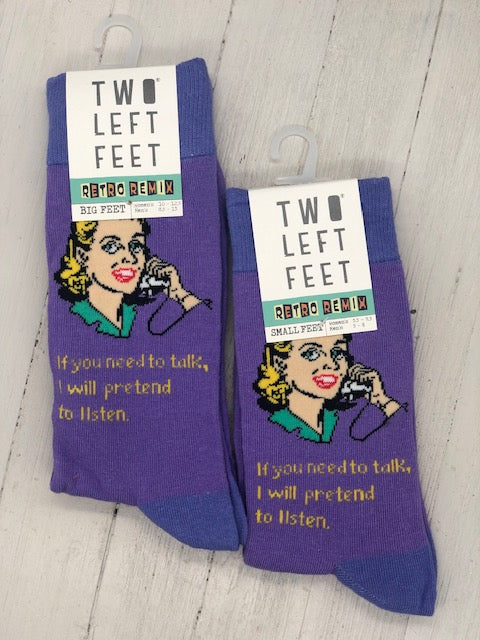 
            
                Load image into Gallery viewer, Need To Talk Retro Unisex Socks
            
        