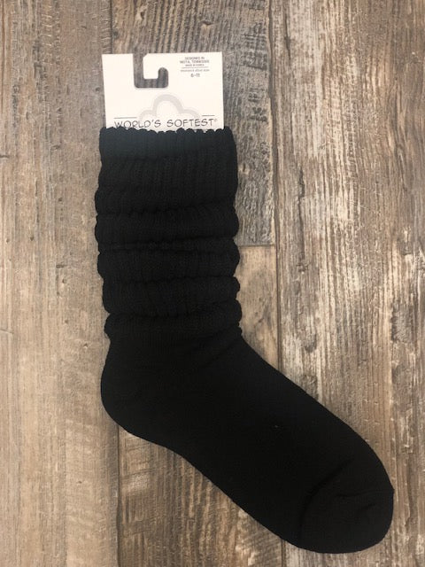 World's Softest Socks - Black Slouch