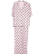 Pink & Black Mini Bows Pajama Pants Set