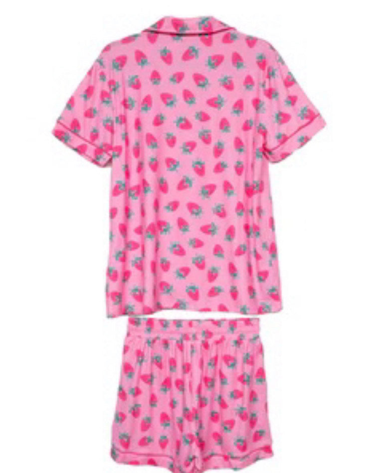 Pink Strawberry PJ Loungewear Set