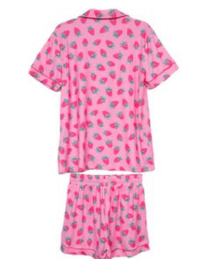 Pink Strawberry PJ Loungewear Set