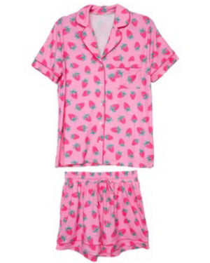 Pink Strawberry PJ Loungewear Set