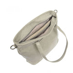 Soft Grey Terri Traveler Top Zip Handbag