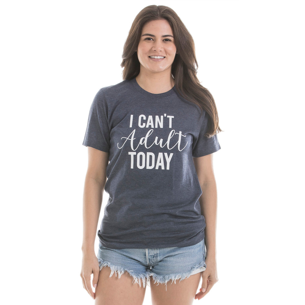 I Can't Adult Today Graphic Tee - Navy