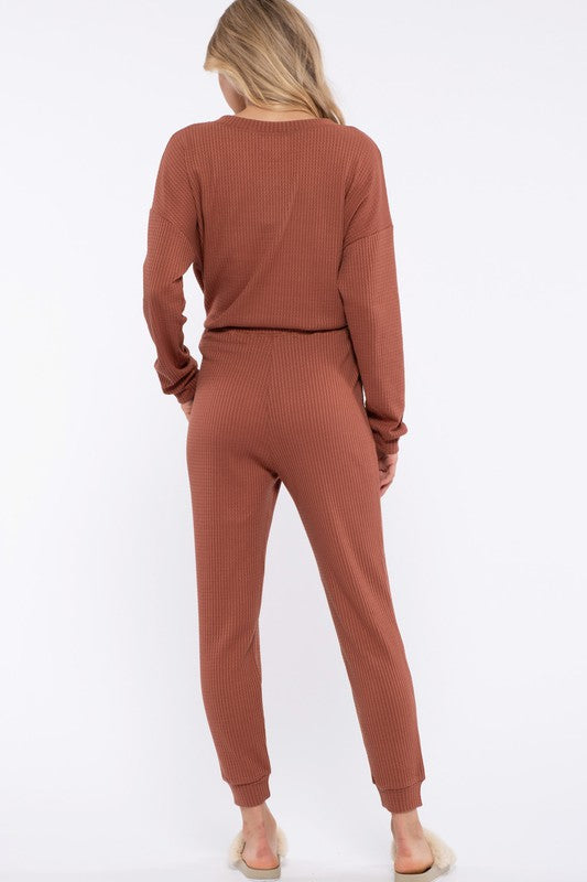 
            
                Load image into Gallery viewer, Terracotta Waffle Knit Pants
            
        