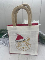 Tiger Santa Petite Gift Tote Red/White