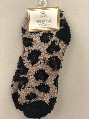 Leopard Cozy Ankle Socks
