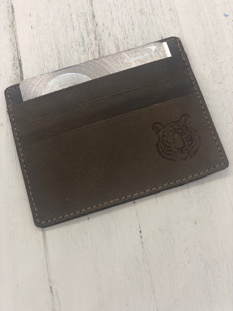 Embossed Leather Slim Wallet