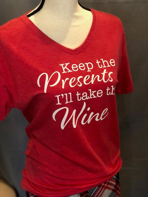 Keep the Presents V-Neck Shirt