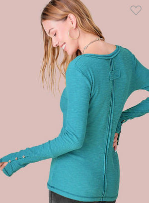 
            
                Load image into Gallery viewer, The Leah Top - Turquoise
            
        