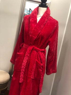 
            
                Load image into Gallery viewer, Plush Robe - Red Zig Zag
            
        