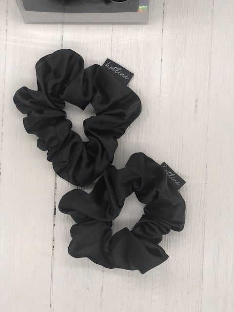 Black - Unwind Satin Scrunchie