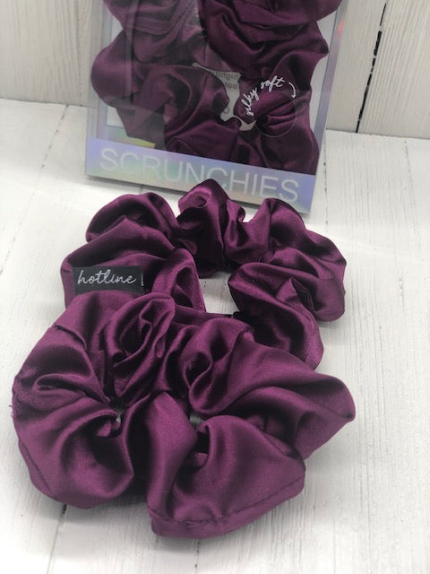 Plum - Unwind Satin Scrunchie