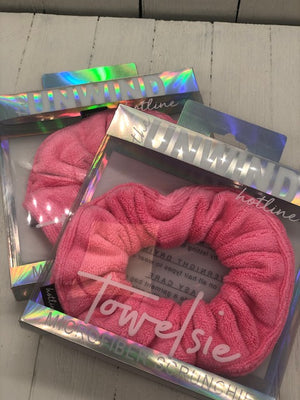 
            
                Load image into Gallery viewer, Hot Pink Towelsie - Microfiber Scrunchie
            
        