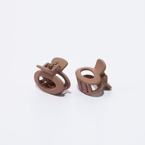 2 Pcs Set Rubber Coated Mini Claw Hair Clips