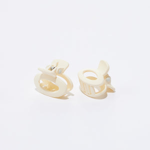 2 Pcs Set Rubber Coated Mini Claw Hair Clips